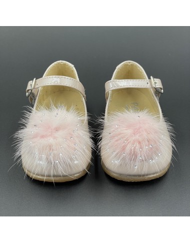 Scarpetta in vernice con pompon Scarpe