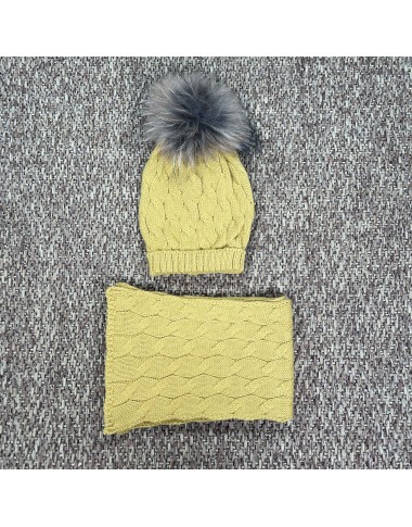 Completo sciarpa e cappello trecce Accessori