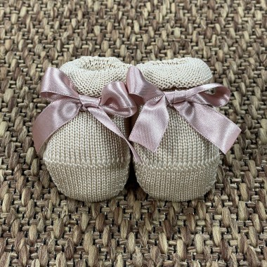 Babbucce in cotone con fiocco raso Scarpe