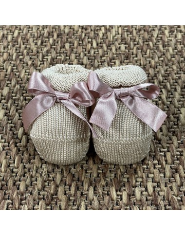 Babbucce in cotone con fiocco raso Scarpe