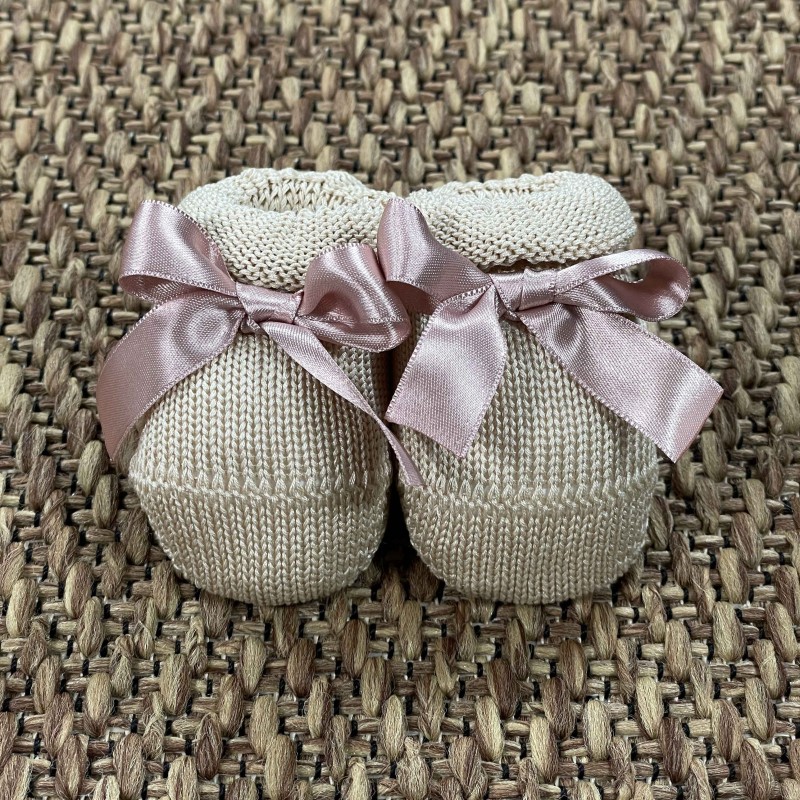 Babbucce in cotone con fiocco raso Scarpe