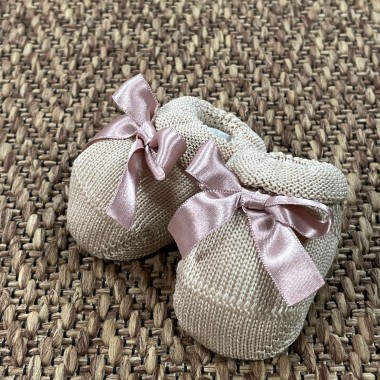 Babbucce in cotone con fiocco raso Scarpe