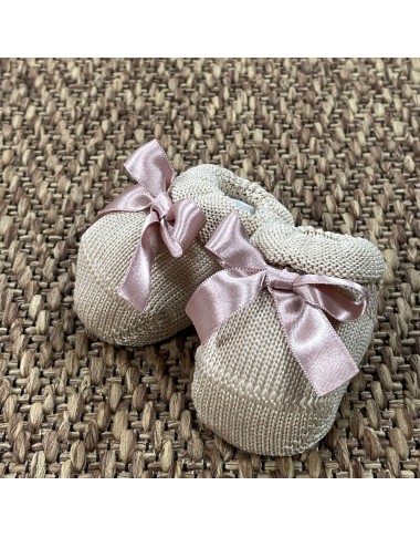 Babbucce in cotone con fiocco raso Scarpe
