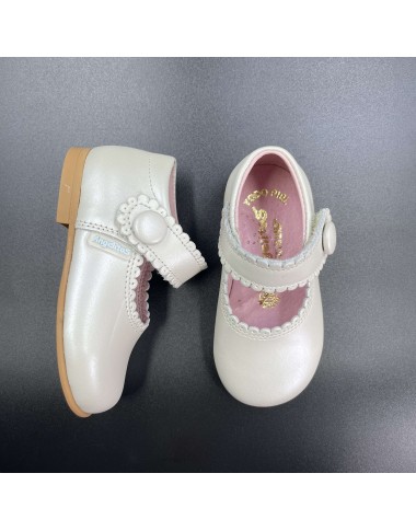 Ballerina bottone pelle Scarpe