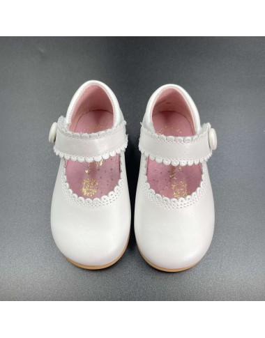 Ballerina bottone pelle Scarpe