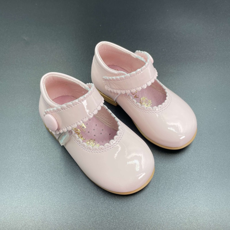 Ballerina bottone vernice Scarpe