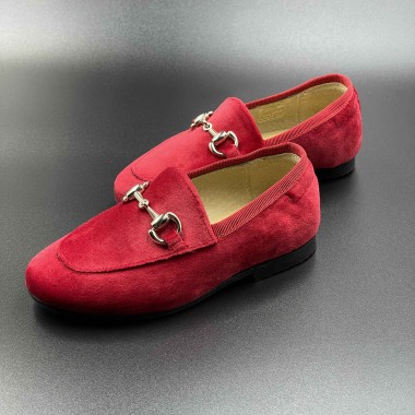 Mocassino velluto con morsetto Scarpe