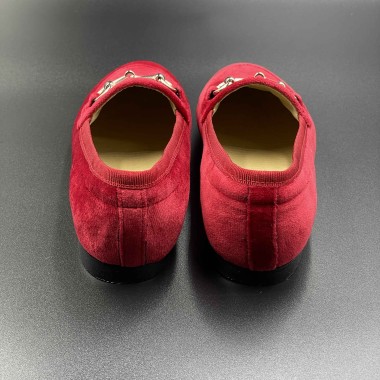 Mocassino velluto con morsetto Scarpe