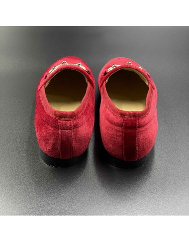Velvet moccasin with horsebit