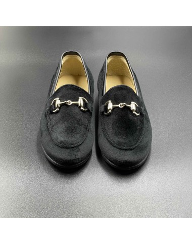 Mocassino velluto con morsetto Scarpe