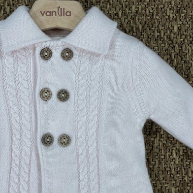 Cappotto trecce lana Neonata 0/36