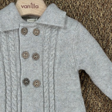 Cappotto trecce lana Neonato 0/36