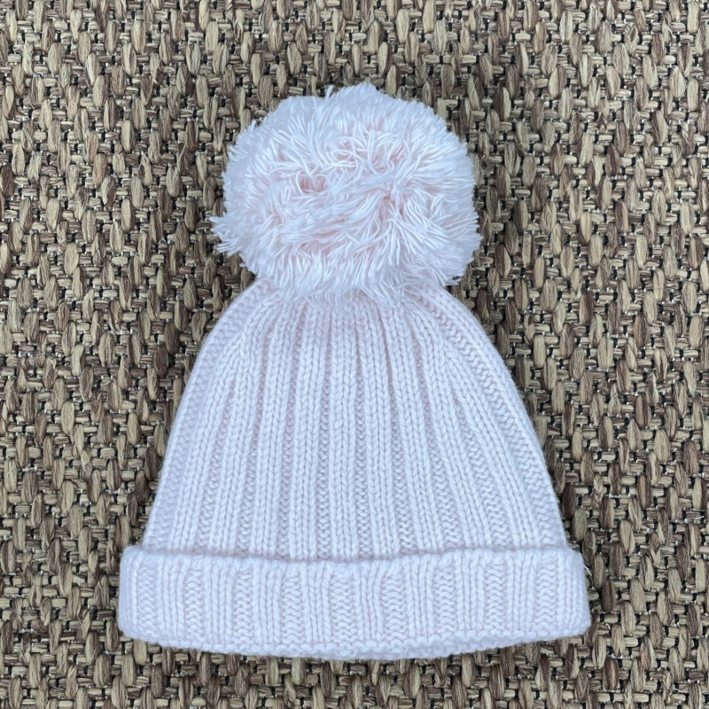 Cappello coste pom pom lana Accessori