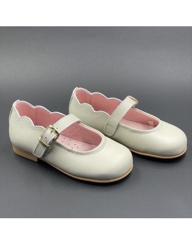 Ballerina smerlata in pelle Scarpe