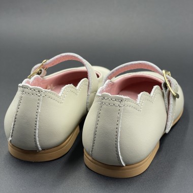 Ballerina smerlata in pelle Scarpe