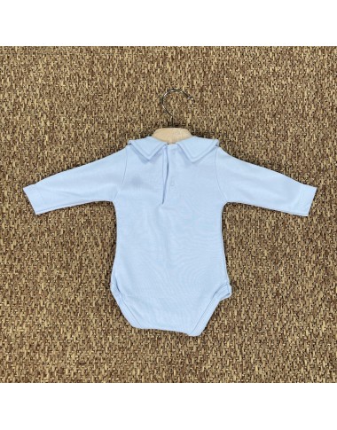 Bodysuit with pointed neck and long sleeves