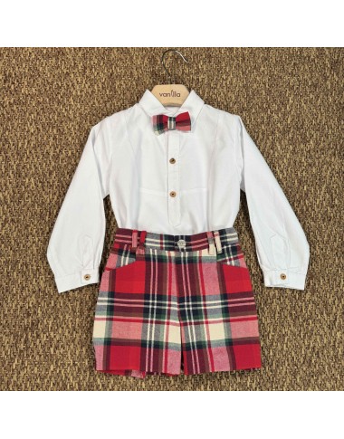 Bermuda shirt and bow tie set