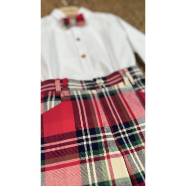 Set camicia bermuda e papillon Bimbo 2/8 anni