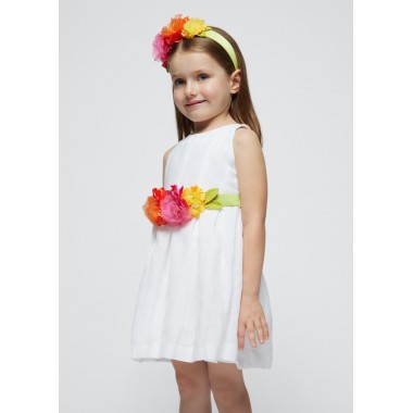 Abito cinta fiori           Bimba 2/8 anni