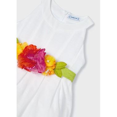 Abito cinta fiori           Bimba 2/8 anni