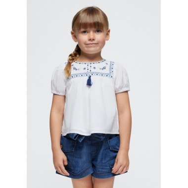 Blusa ricamata                Bimba 2/8 anni