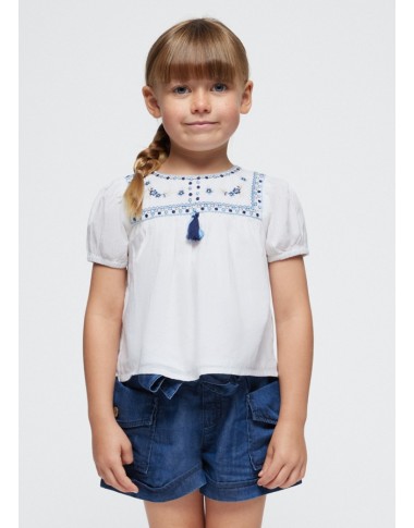 Blusa ricamata                Bimba 2/8 anni