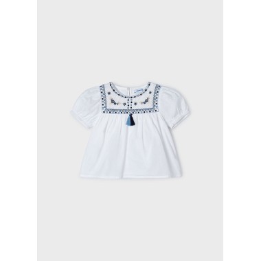 Blusa ricamata                Bimba 2/8 anni
