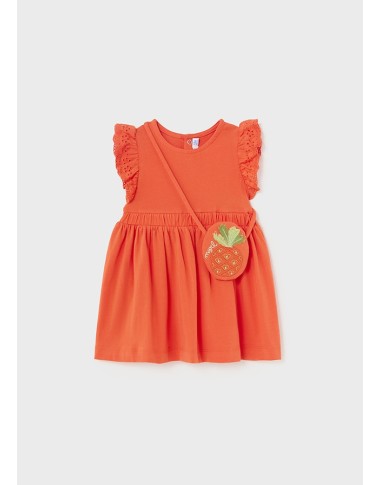 Jersey dress with pineapple handbag