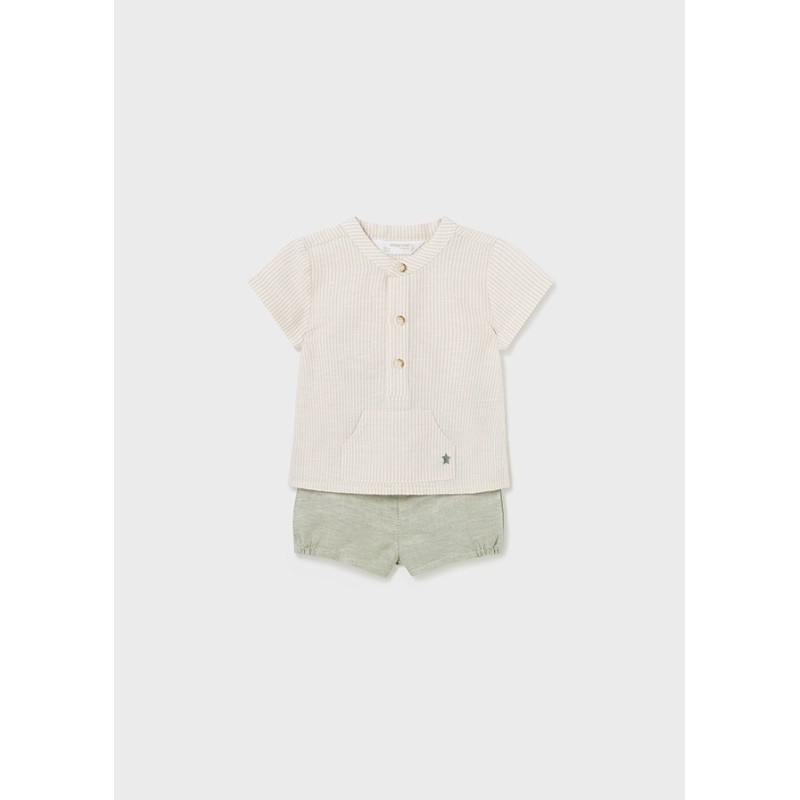 Completo camicia e bermuda Neonato 0/36