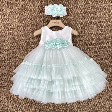 Abito cerimonia in tulle Neonata 0/36