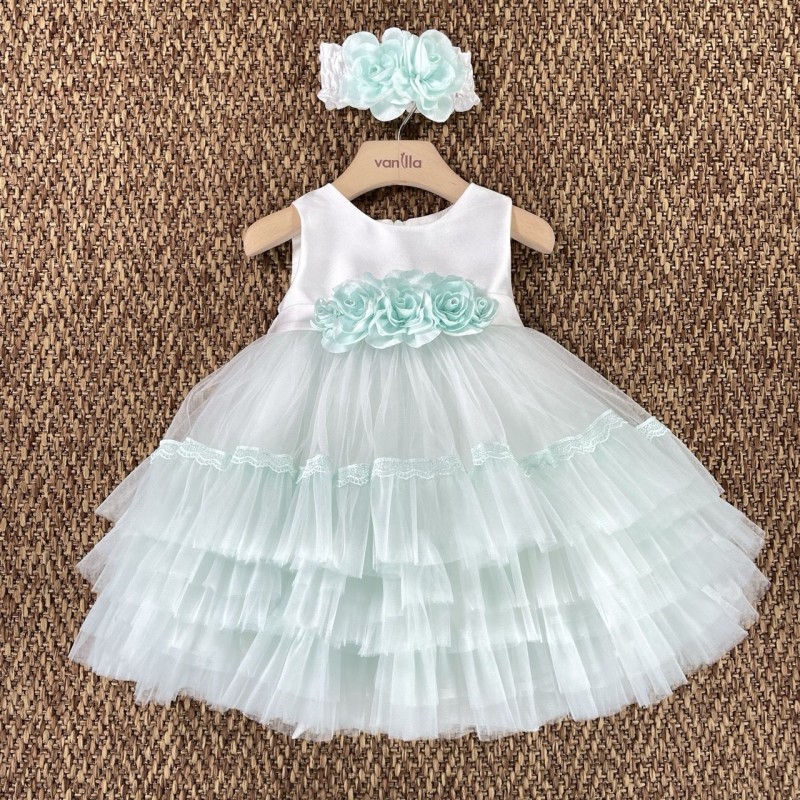 Abito cerimonia in tulle Neonata 0/36