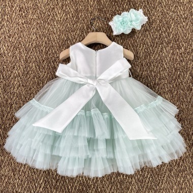 Abito cerimonia in tulle Neonata 0/36