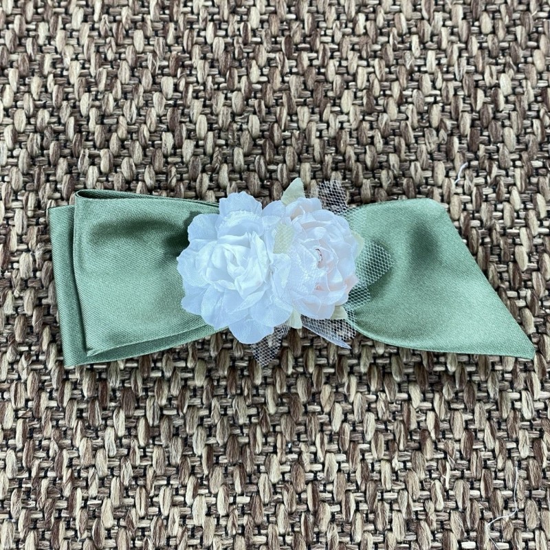 Fermaglio fiocco con fiore Accessori