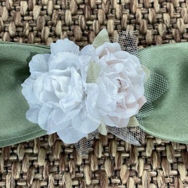 Fermaglio fiocco con fiore Accessori