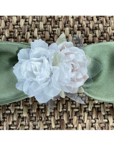 Bow clip with flower