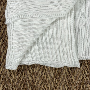 Coperta a trecce in filo di cotone Coperta e Lenzuola