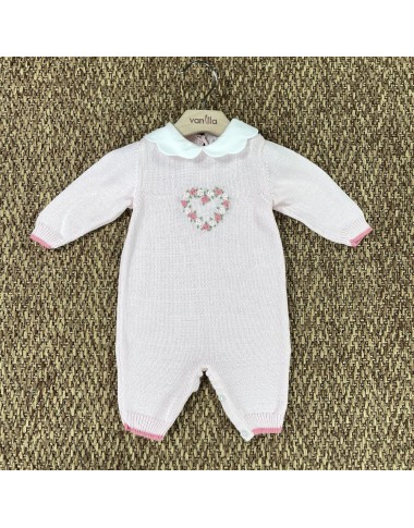 Tutina cuore filo di cotone Set Nascita e Uscita Clinica