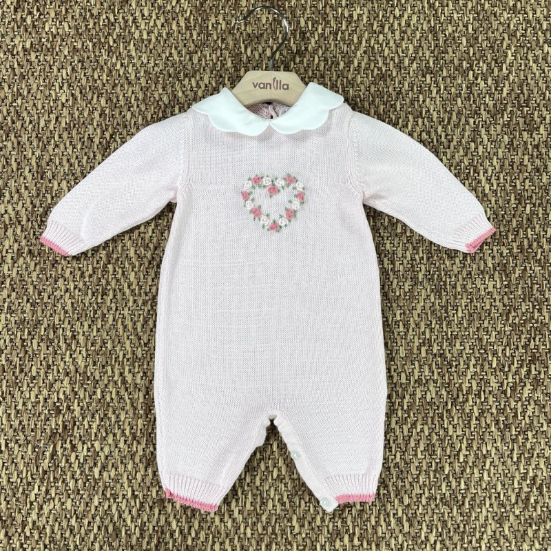 Tutina cuore filo di cotone Set Nascita e Uscita Clinica