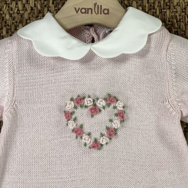 Tutina cuore filo di cotone Set Nascita e Uscita Clinica