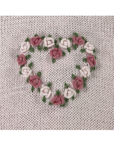 Cotton thread heart onesie