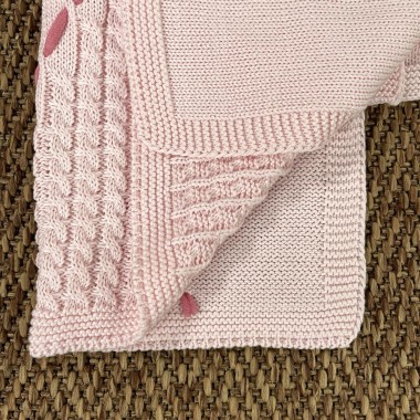 Coperta a trecce in filo di cotone Coperta e Lenzuola