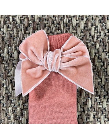 Calzino alto con fiocchi in velluto Accessori