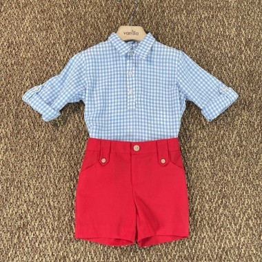 Completo camicia e bermuda Bimbo 2/8 anni