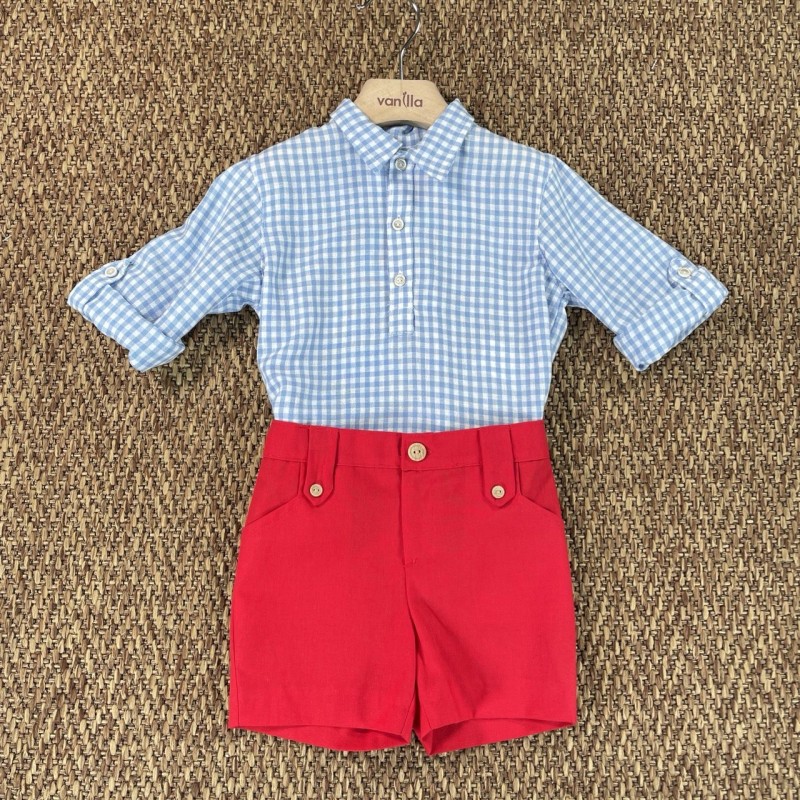 Completo camicia e bermuda Bimbo 2/8 anni