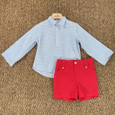 Completo camicia e bermuda Bimbo 2/8 anni