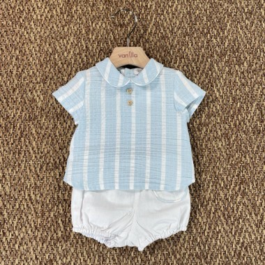 Completo camicia e bermuda Neonato 0/36