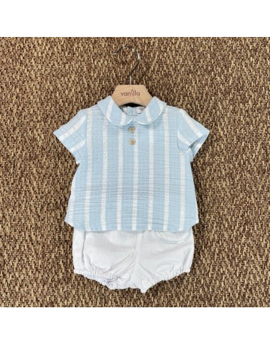 Completo camicia e bermuda Neonato 0/36
