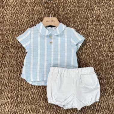 Completo camicia e bermuda Neonato 0/36
