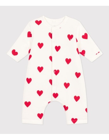 Tutina imbottita cuori cotone Neonata 0/36