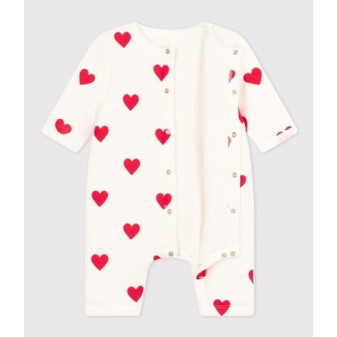 Tutina imbottita cuori cotone Neonata 0/36